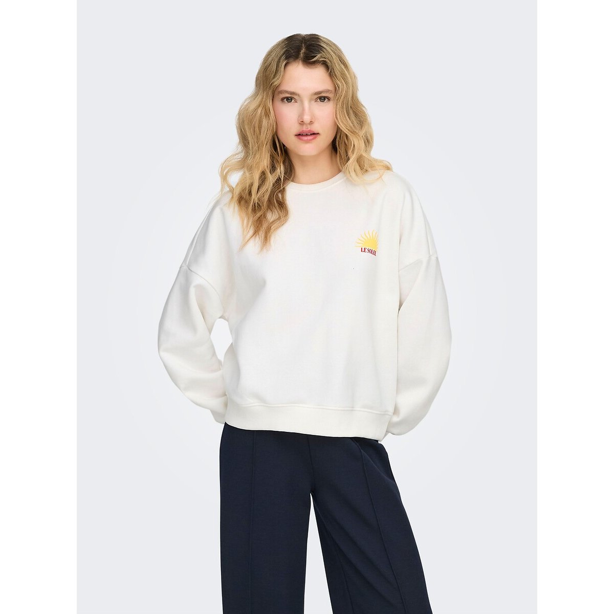 Only Bedrukte Sweater Met Ronde Hals
