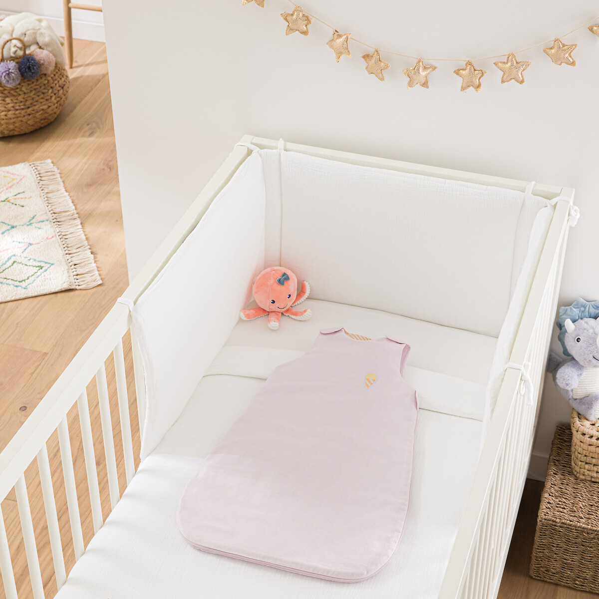 La Redoute Interieurs Pastelou Linen & Cotton Sleep Suit Lilac 2Y (86Cm) Infant
