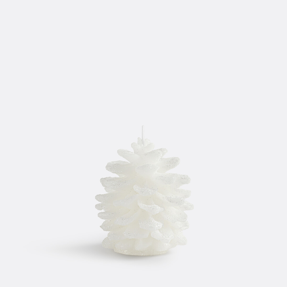 La Redoute Interieurs Caspar Wax Candle In Pine Cone Shape H9.5cm Unisex White