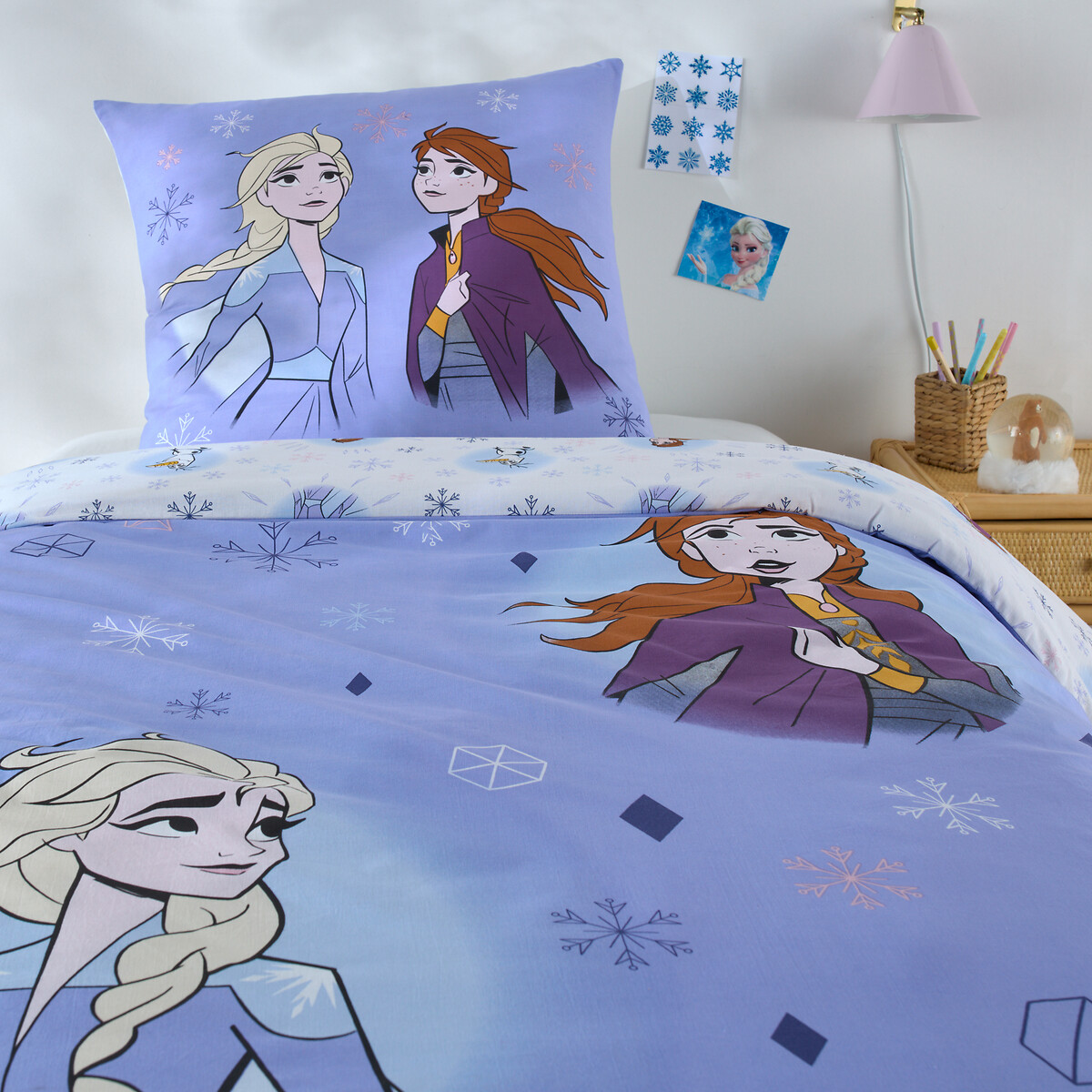 Conjunto de roupa de cama para criança, algodão, DISNEY Frozen, Disney La Reine Des Neiges