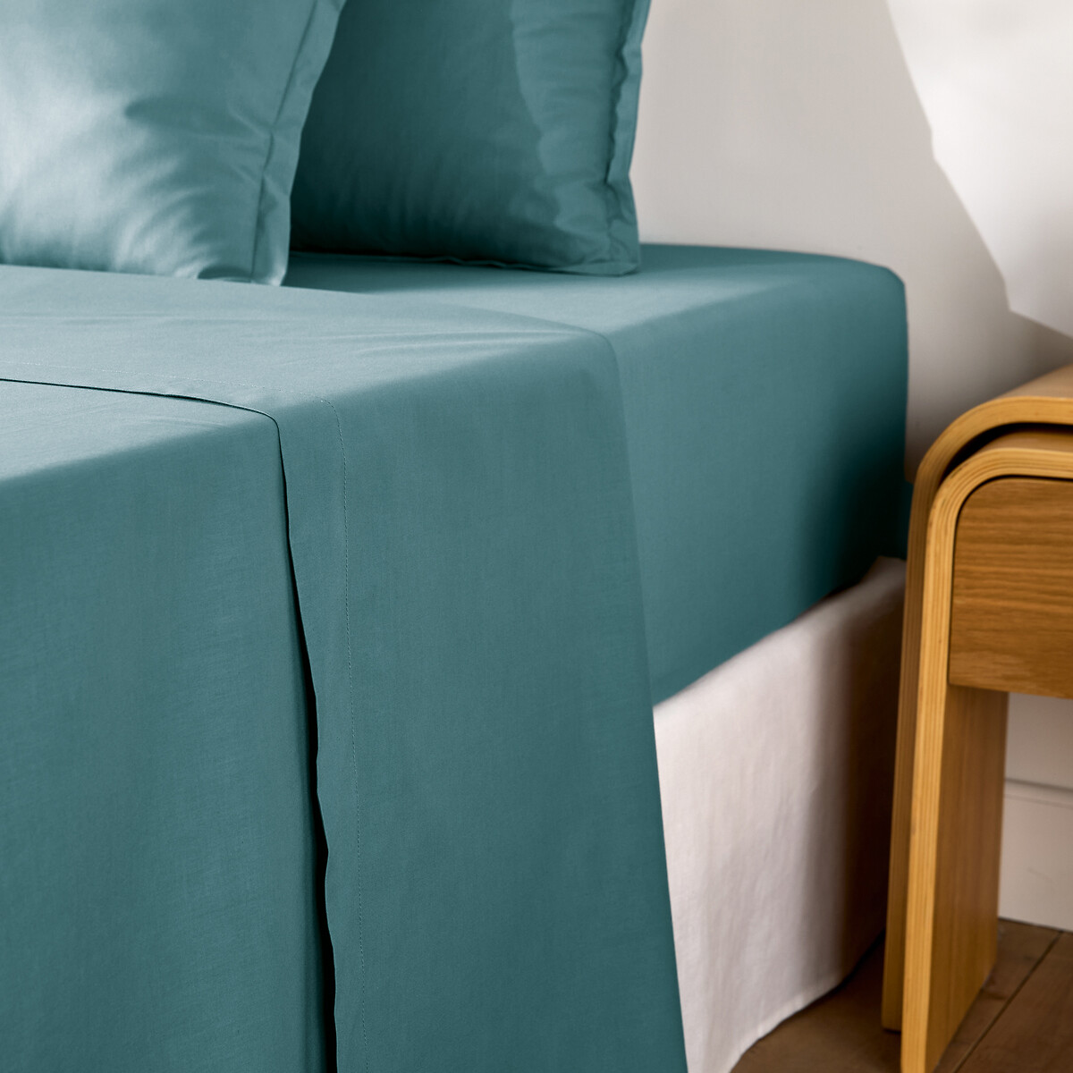 Drap Plat Uni En Percale De Coton, 80 Fils, Scenario — vue 3