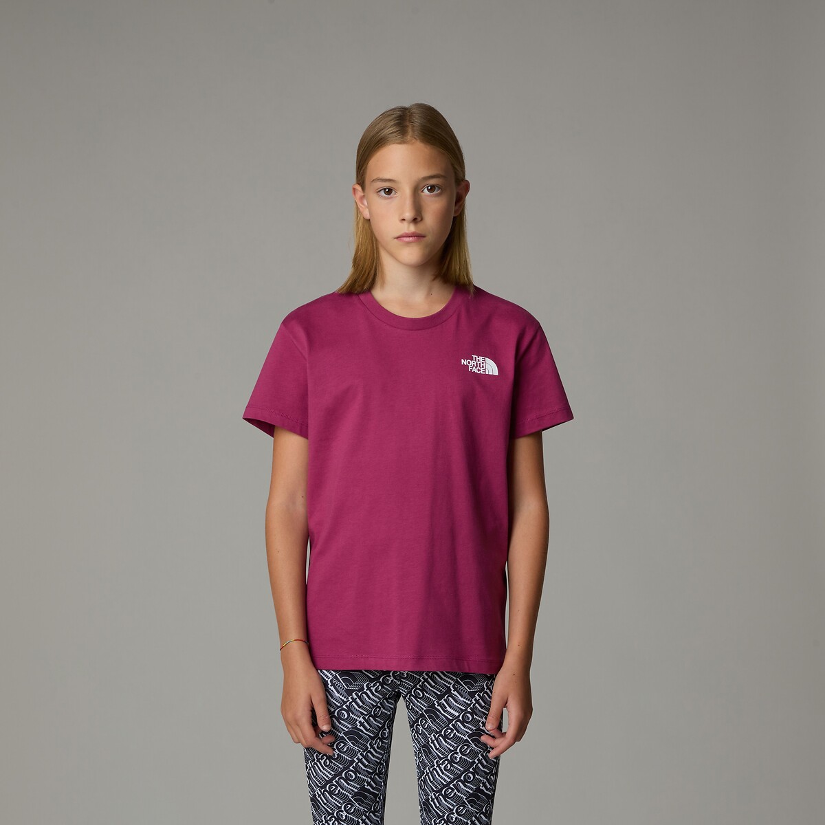 The north face T-shirt met korte mouwen en opdruk op de rug