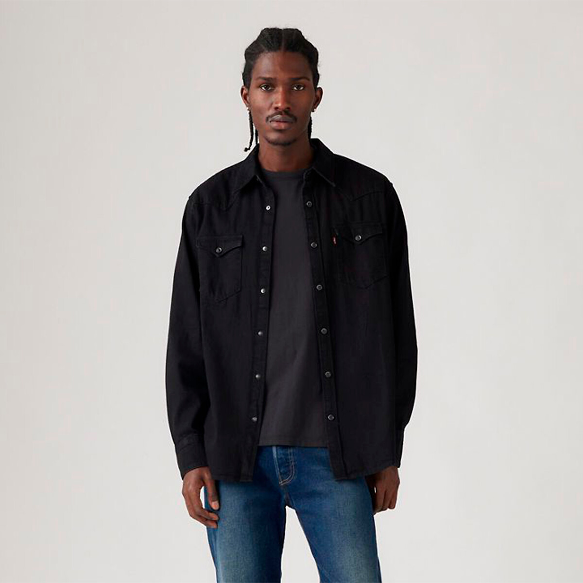 Levi's Barstow Western Denim Shirt Men's Black Large