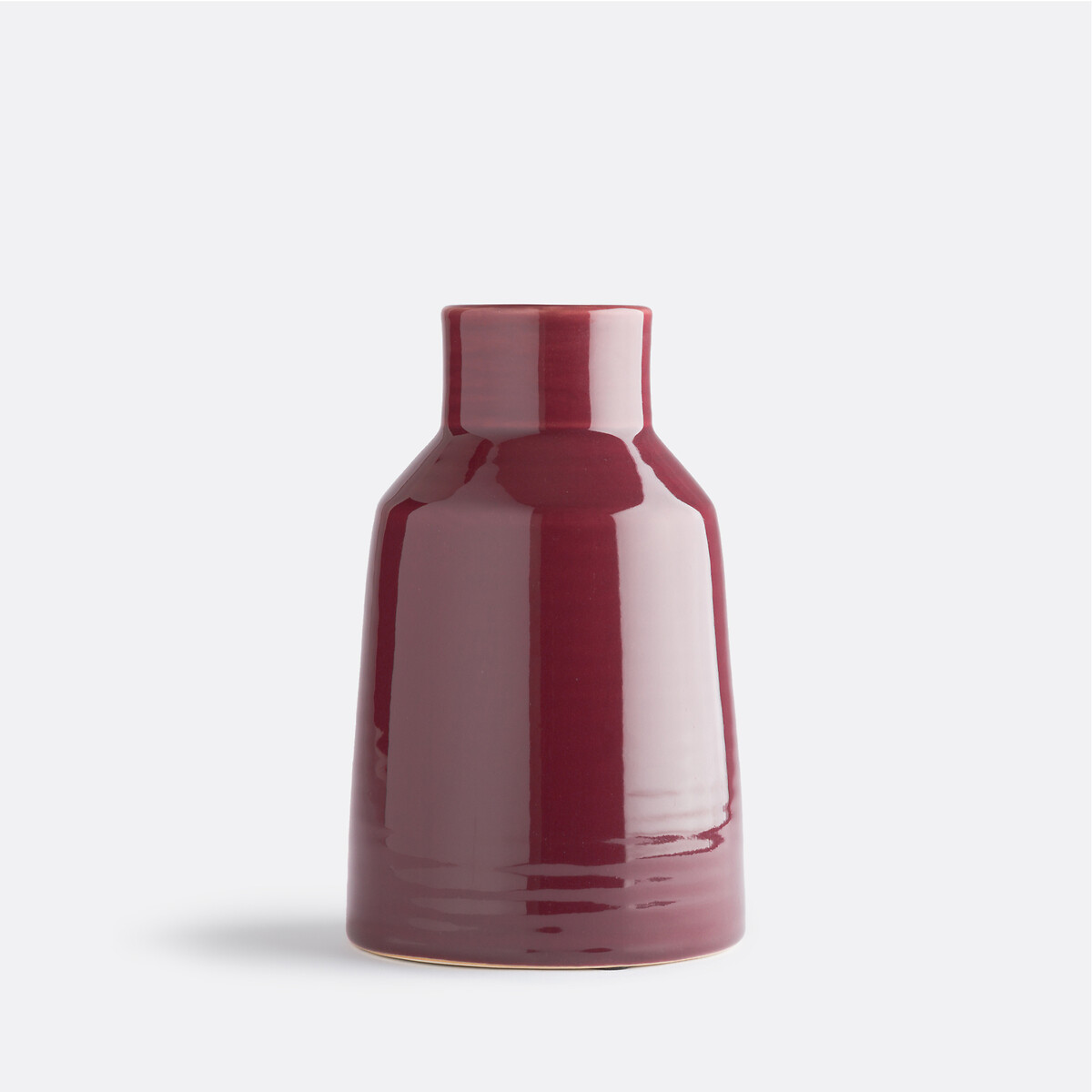 La Redoute Interieurs Pastela 23Cm High Ceramic Vase Unisex Burgundy