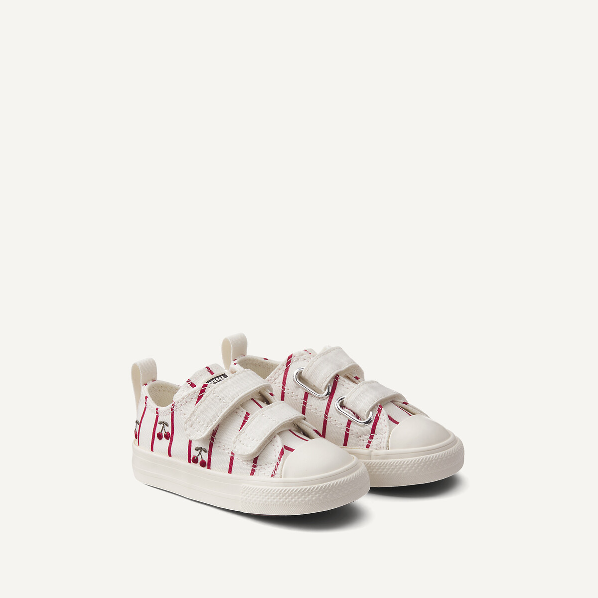 Converse Chuck Taylor All Star 2V Ox Summer Market Trainers White/Red Striped Size 25 Kids