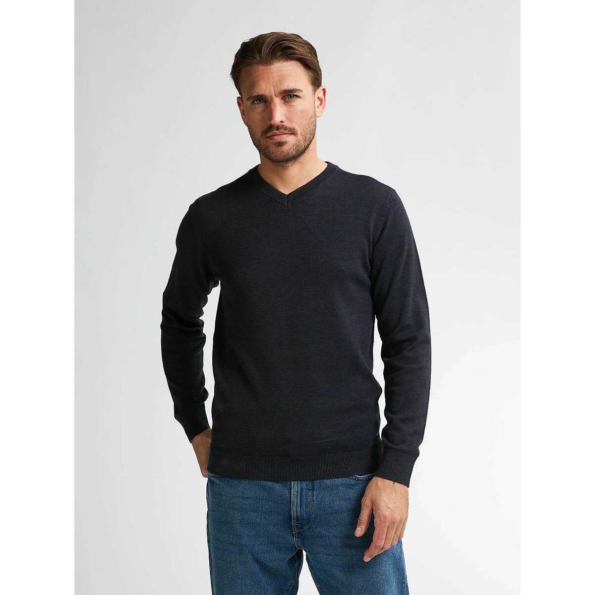 Petrol Industries V-Neck Jumper Men's Navy Blue Small