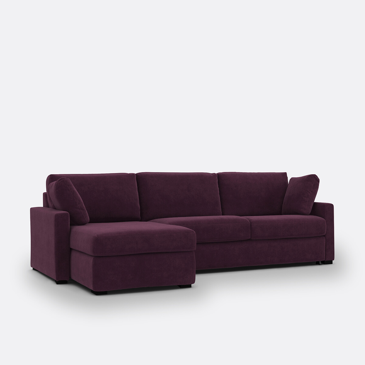 Canapé D'angle, Convertible, 4 Places, En Velours, Comfort Bultex®, TIMOR — vue 3