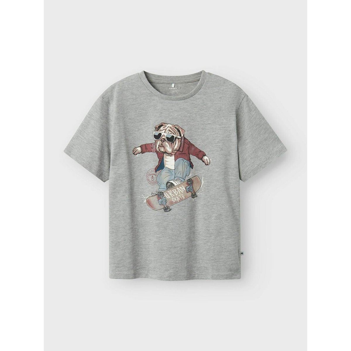 Name it T-shirt met korte mouwen, hond op skateboard