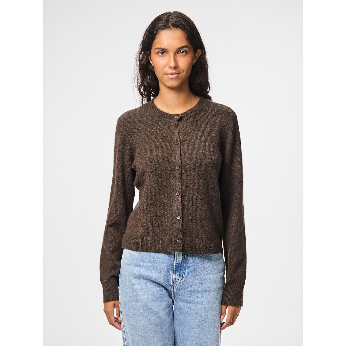 Pieces Cardigan Met Lange Mouwen En Ronde Hals