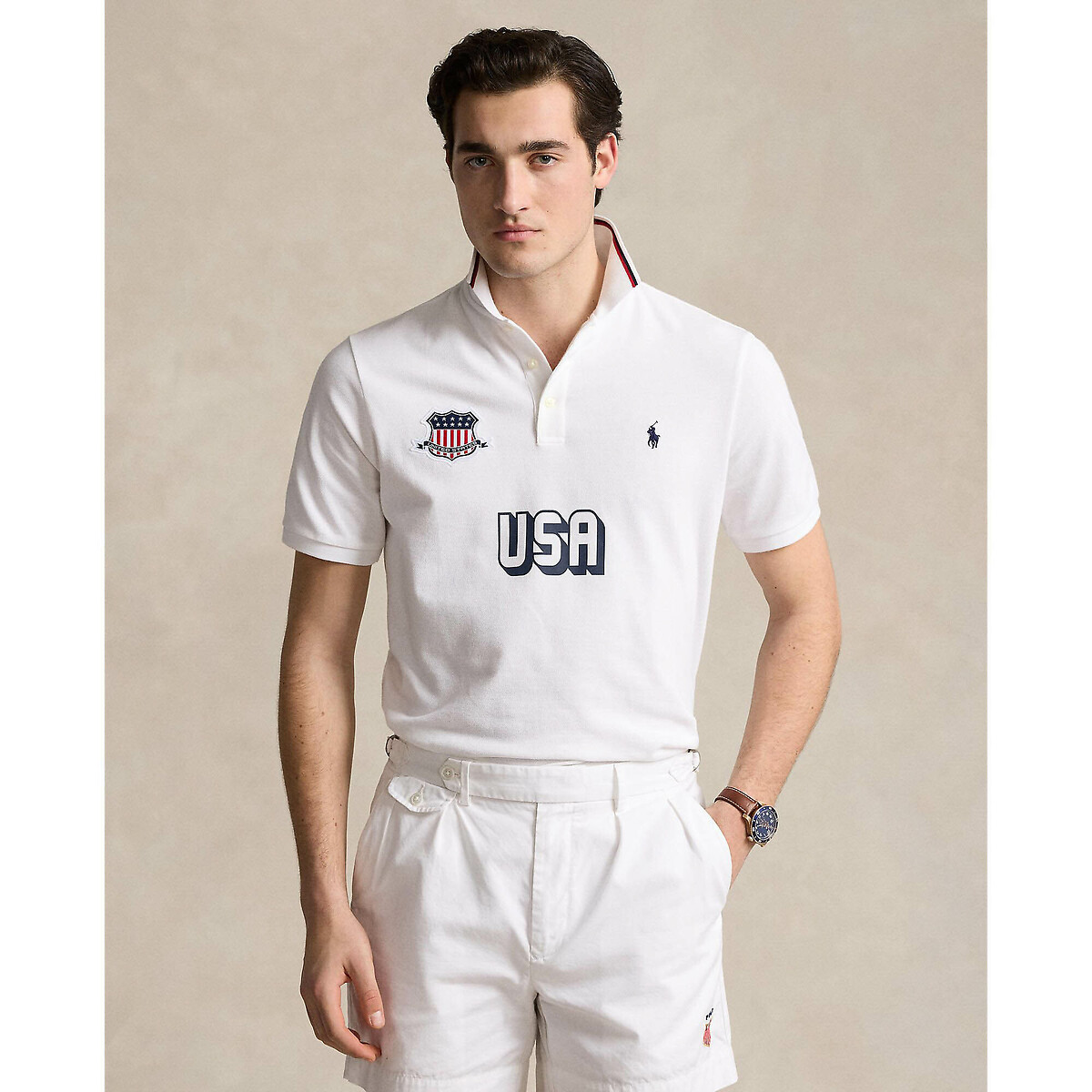 Polo ralph lauren Rechte polo in piquétricot JO USA