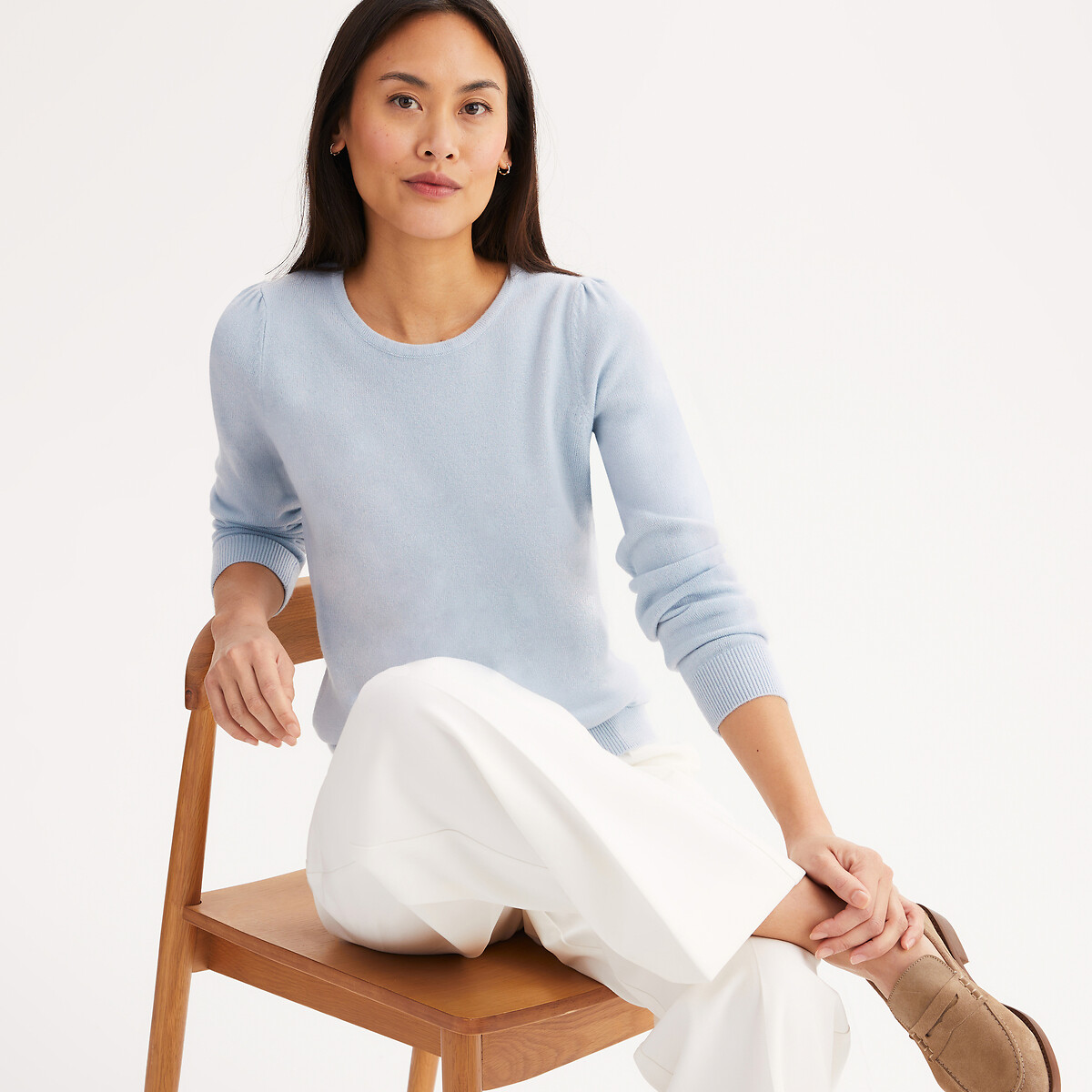 Pull col rond en fine maille au toucher très doux