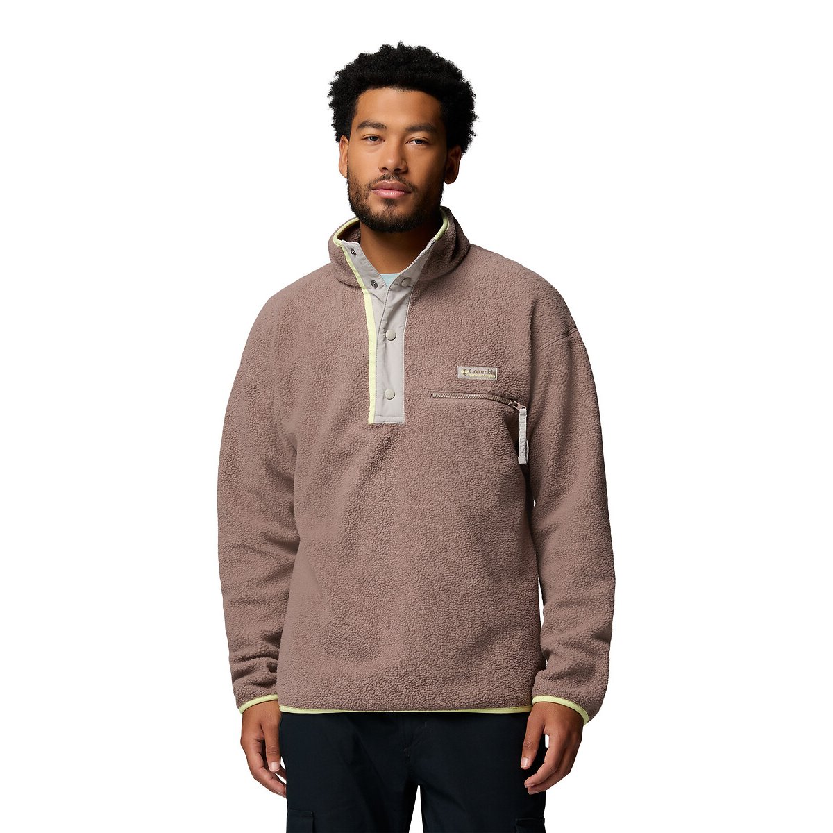 Columbia Helvetia™ Ii Half-Buttoned Fleece Men's Dark Beige Xxl