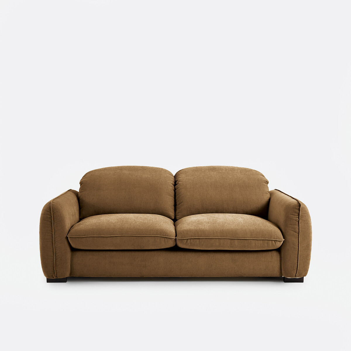 LA REDOUTE INTERIEURS Rechte bank in gem&ecirc;leerd polyester, 3-zit met hoofdsteunen, ISLA