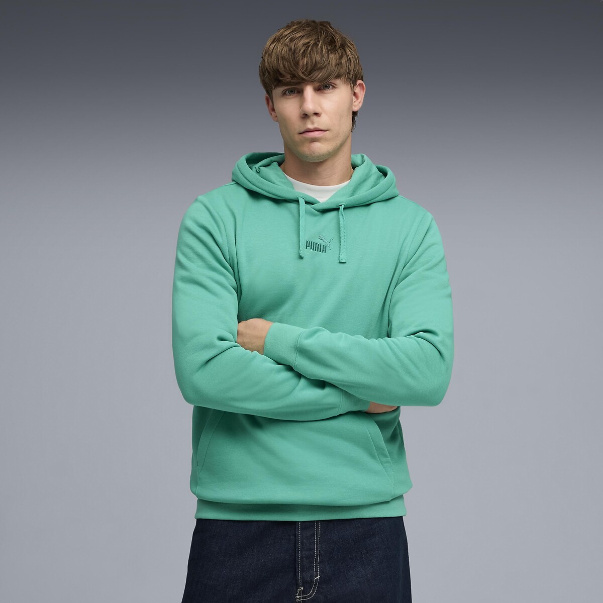 Puma Essential Logo Hoodie Men's Bright Green Xxl