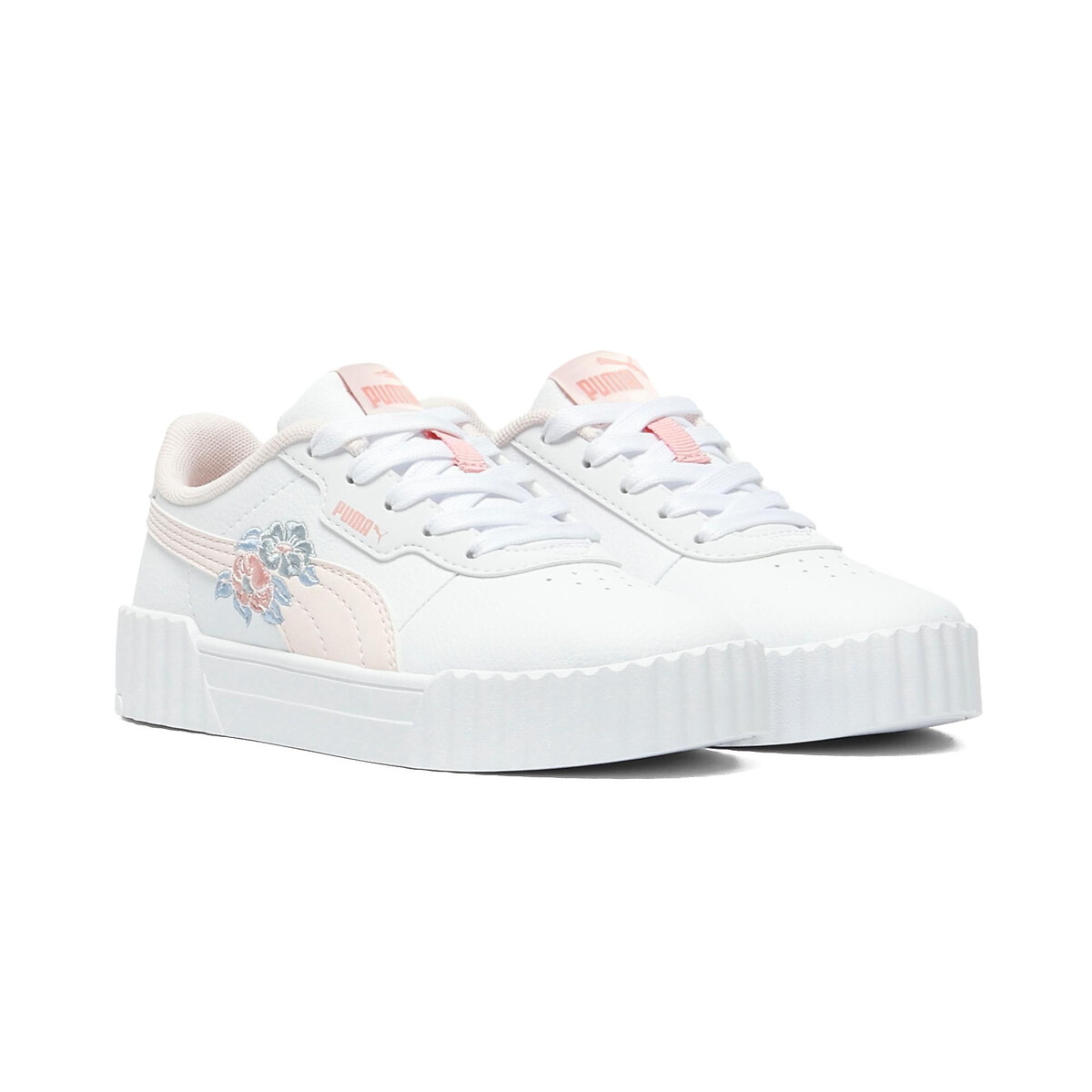 Puma Carina 3.0 Floral Trainers White/Pink Size 34 (1,5) Kids