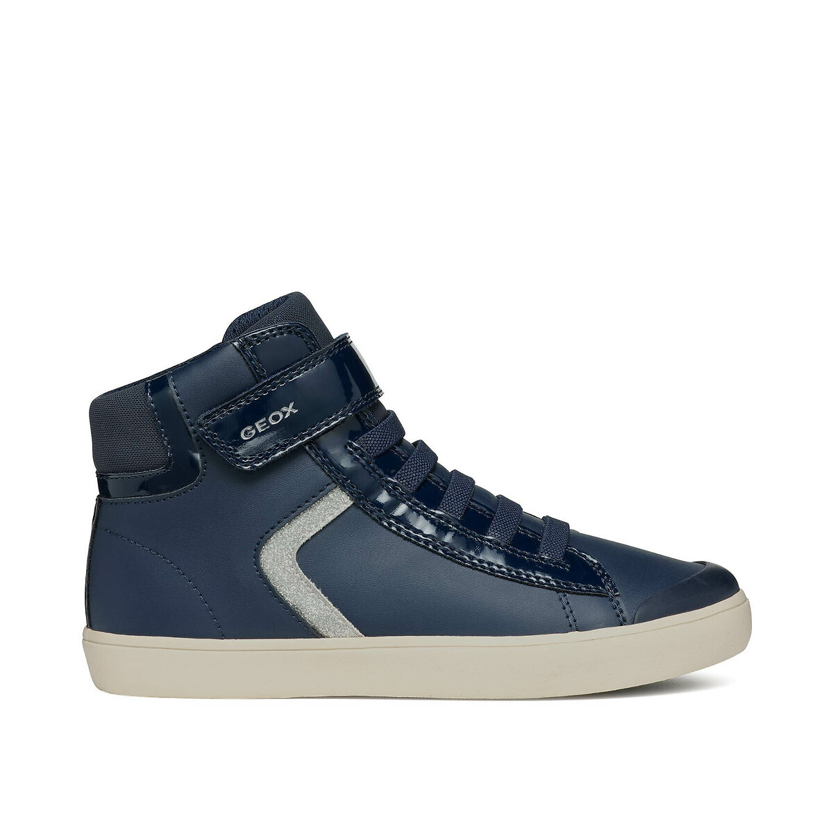 Geox Navy Blue Kids' Gisli Breathable High Top Trainers Size 37 (4)
