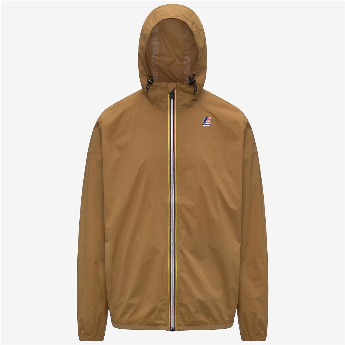 K-Way Le Vrai Claude 4.0 Unisex Hooded Windbreaker Women's Brown Small