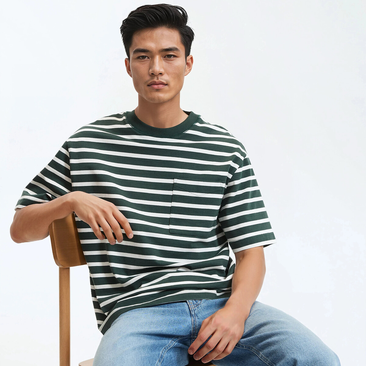 T-shirt marinière oversize