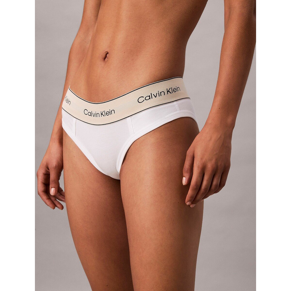 Calvin Klein Underwear Women's White Icon Cotton Modal Briefs Medium