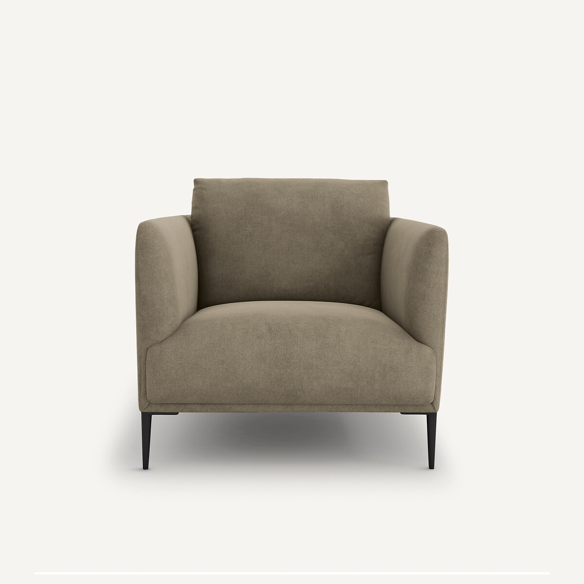 Fauteuil, en velours stonewashed, OSCAR