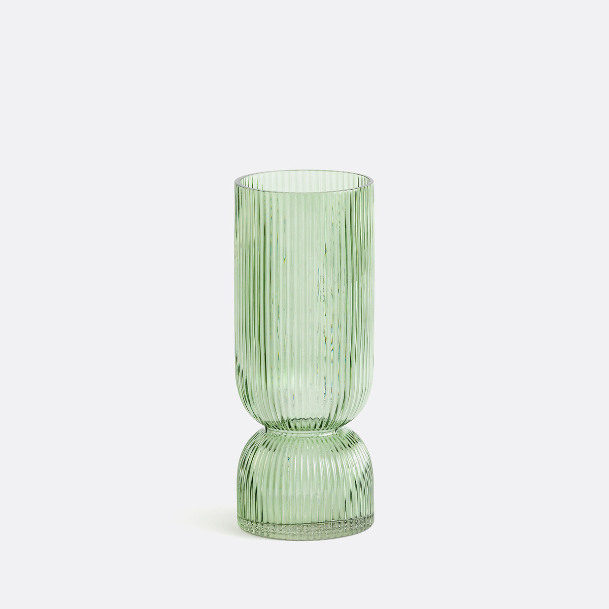 La Redoute Interieurs Valira H26cm Textured Glass Vase Unisex Green