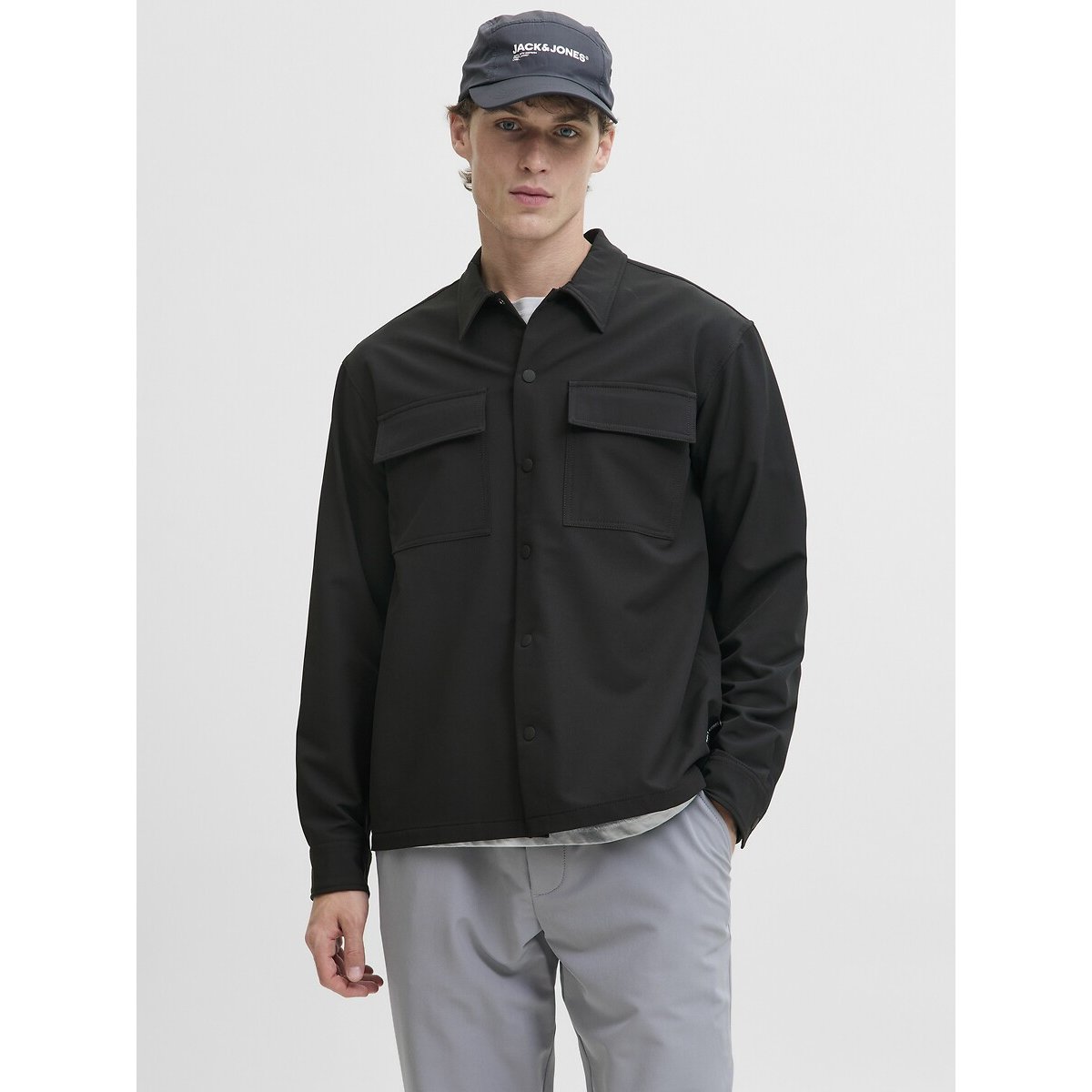 Jack & Jones Relaxed Fit Shirt Men's Black Extra Large