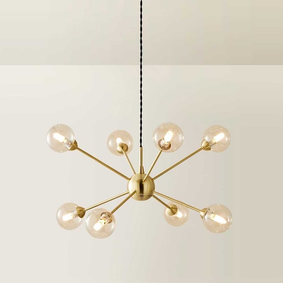 Édité Syd 70'S Style Globe Light With Led Bulbs Unisex Gold-Coloured
