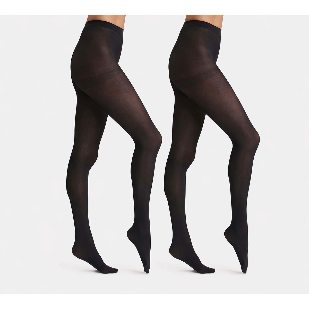 Dim Pack Of 2 Pairs Of Beauty Resist 40 Denier Opaque Tights Women's Black Large