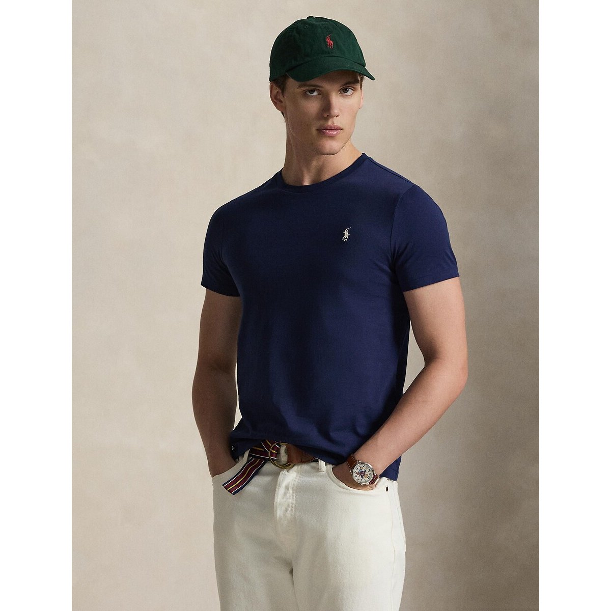 T-shirt à col rond Custom Slim Fit