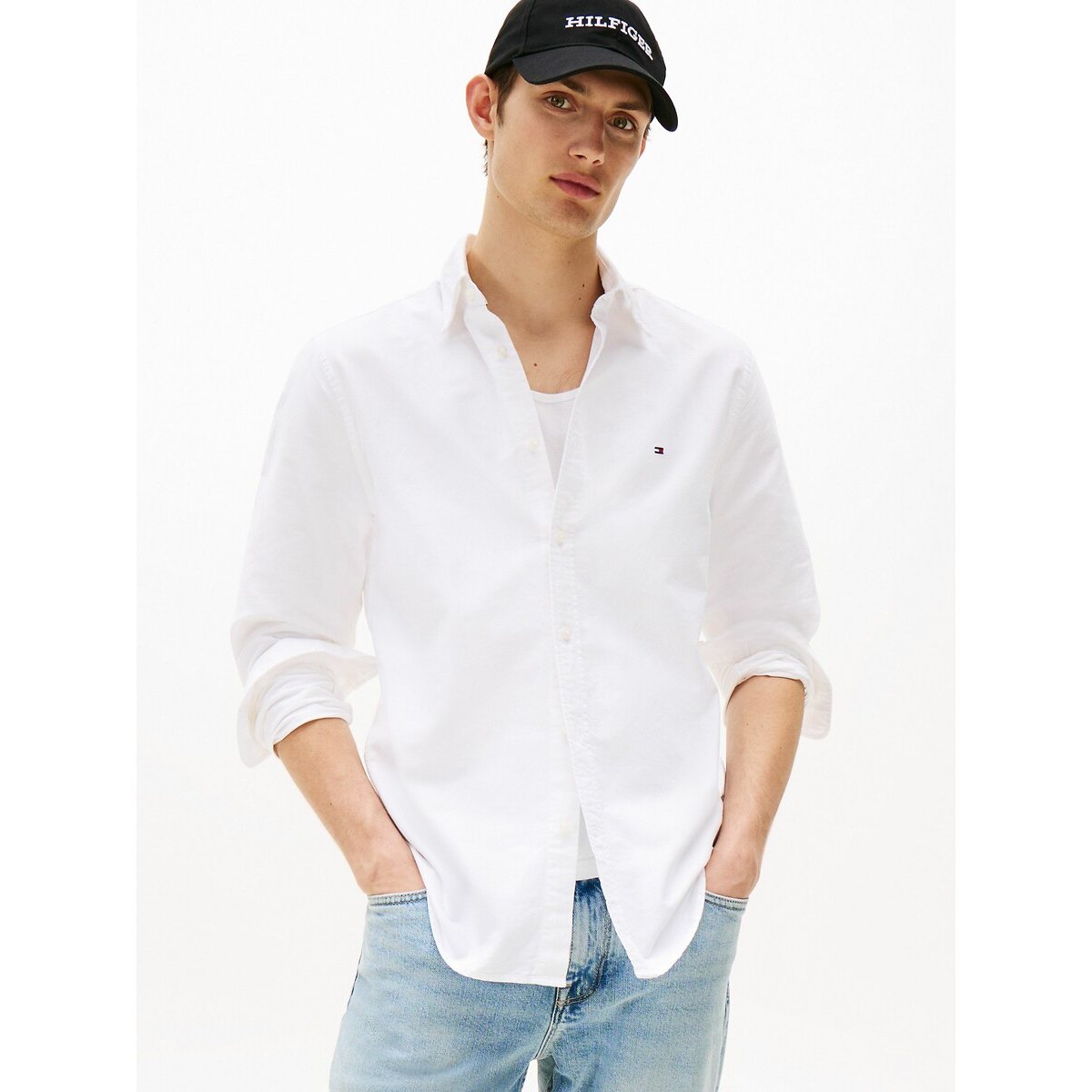 Tommy Hilfiger Regular Fit Buttoned Shirt Men's White Xxl