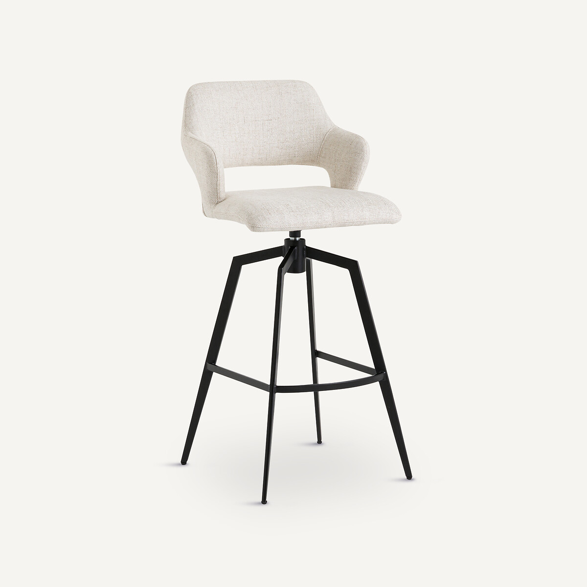 Fauteuil de bar pivotant toile nattée, Asyar