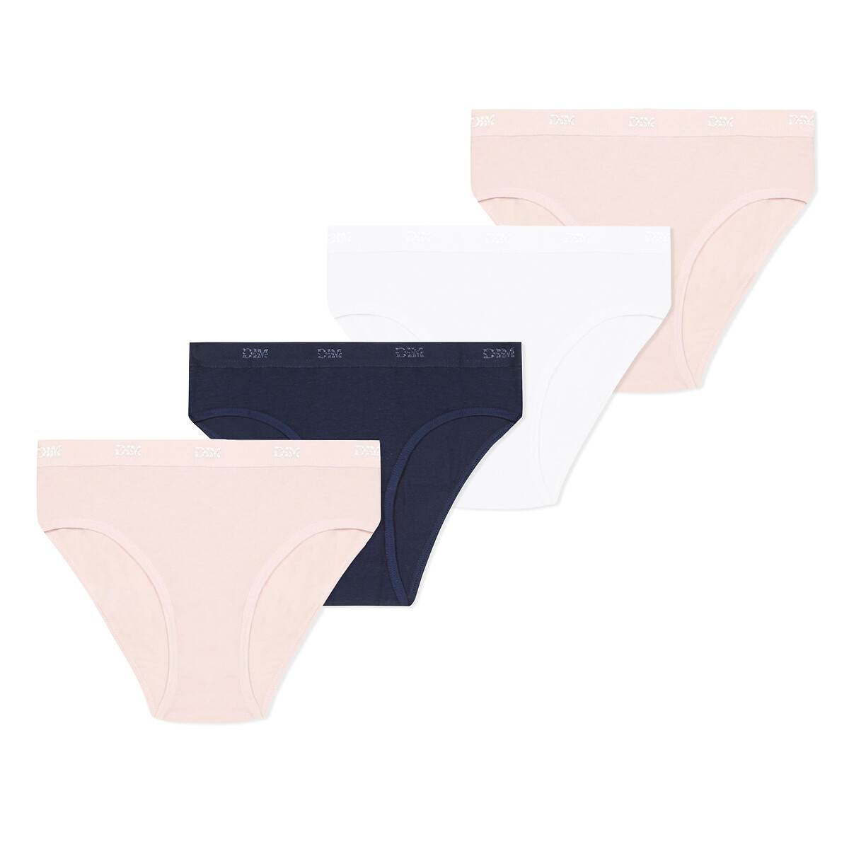 Dim Multi-Coloured Pack Of 4 Ecodim Briefs 8Y (126Cm)