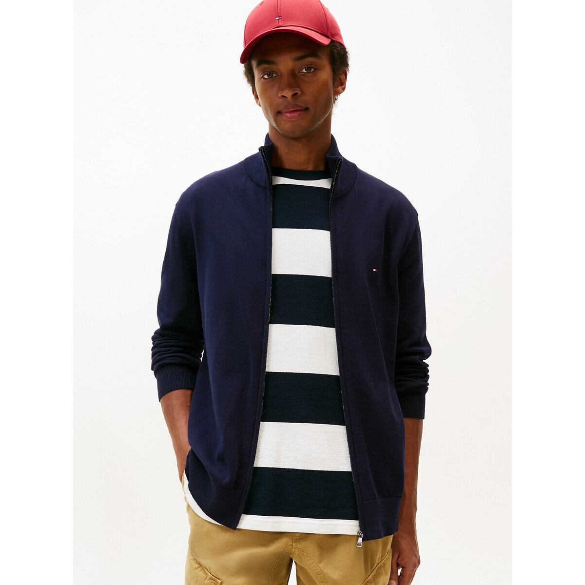 Tommy Hilfiger Essential Zip-Up Cardigan Men's Navy Medium