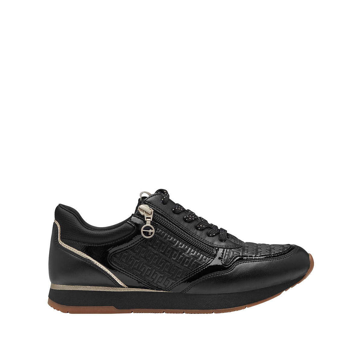 Tamaris Zip-Up Trainers Women's Black Size 37 (4)