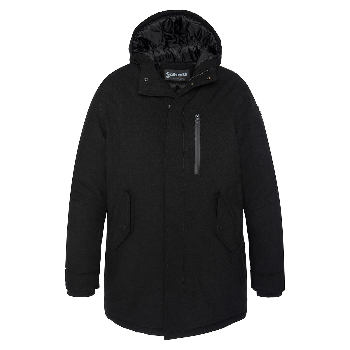 Schott 532 Hooded Parka Men's Black Xxl