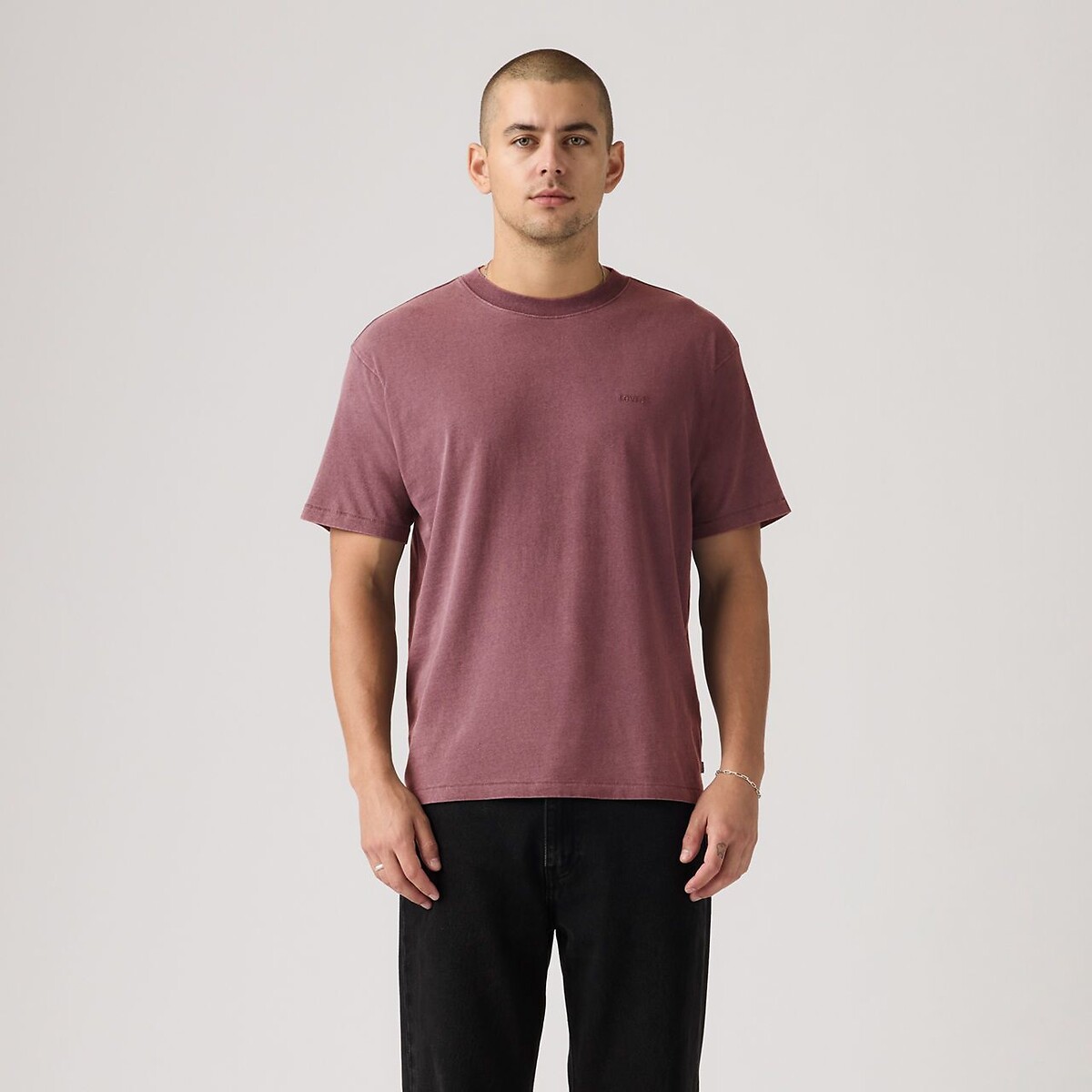 Levi's Crew Neck T-Shirt With Short Sleeves Men's Burgundy Xxl