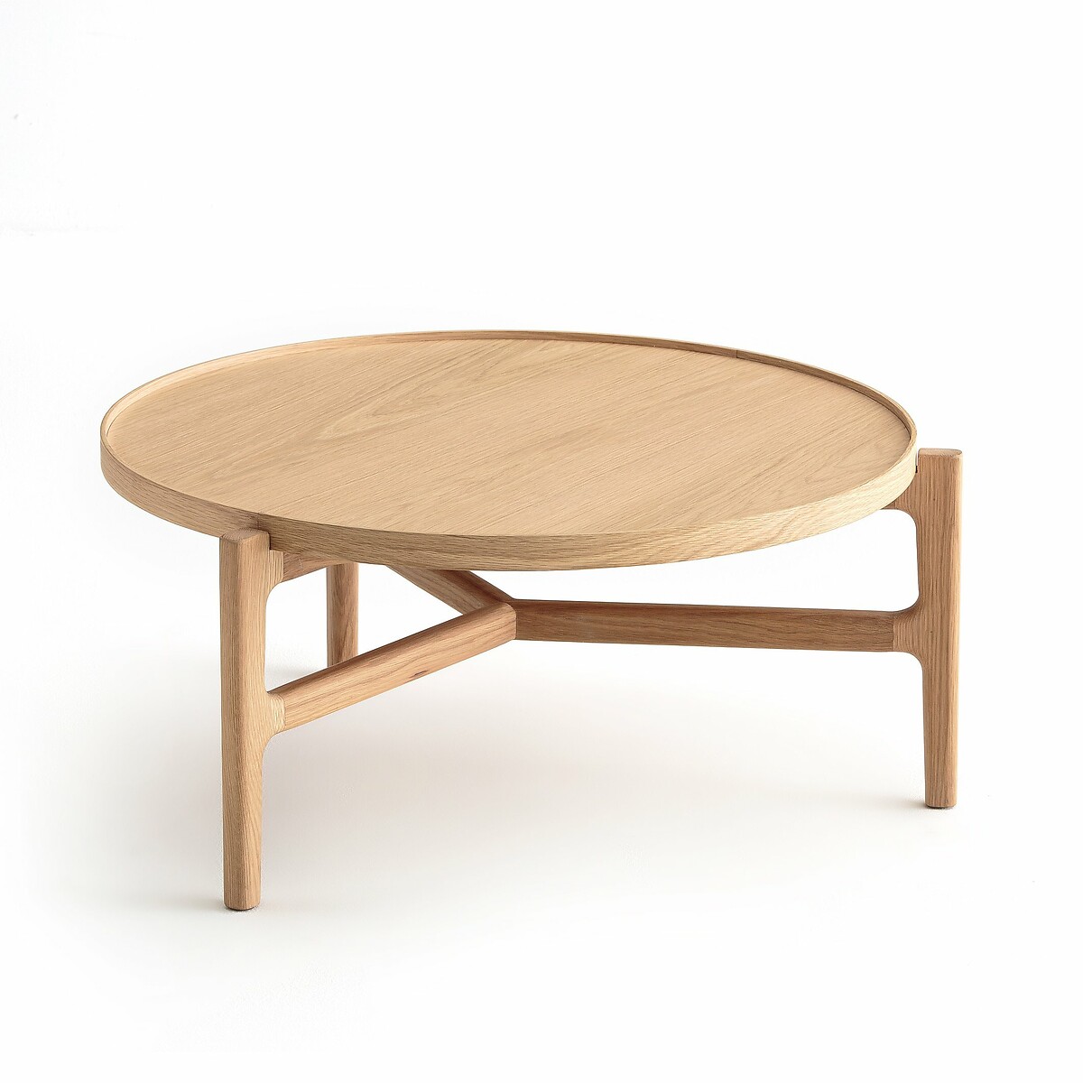 Mesa de centro, Ø74 cm, em carvalho, Alyasa