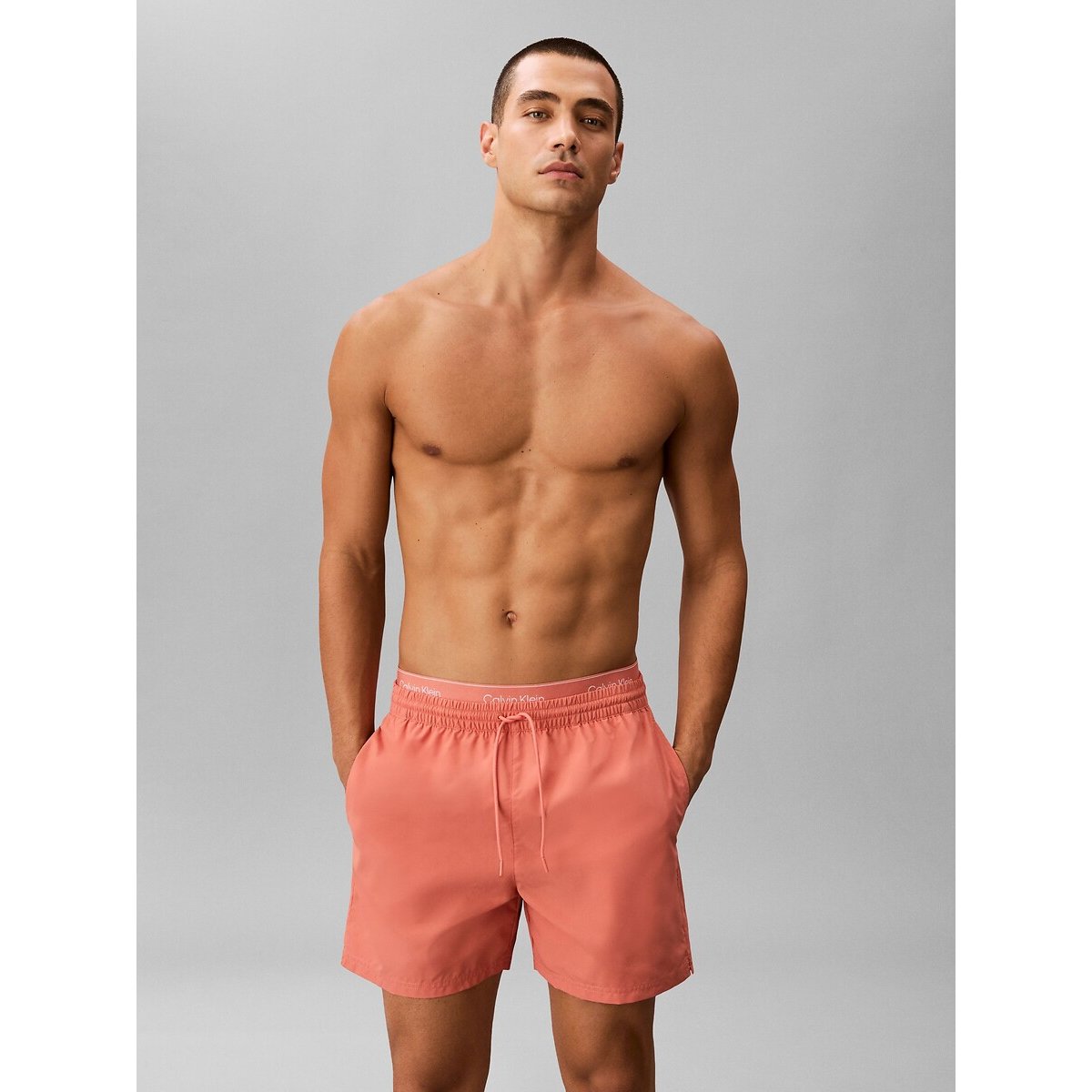 Calvin Klein Essential Mid-Length Swim Shorts Men's Dusty Pink Extra Large