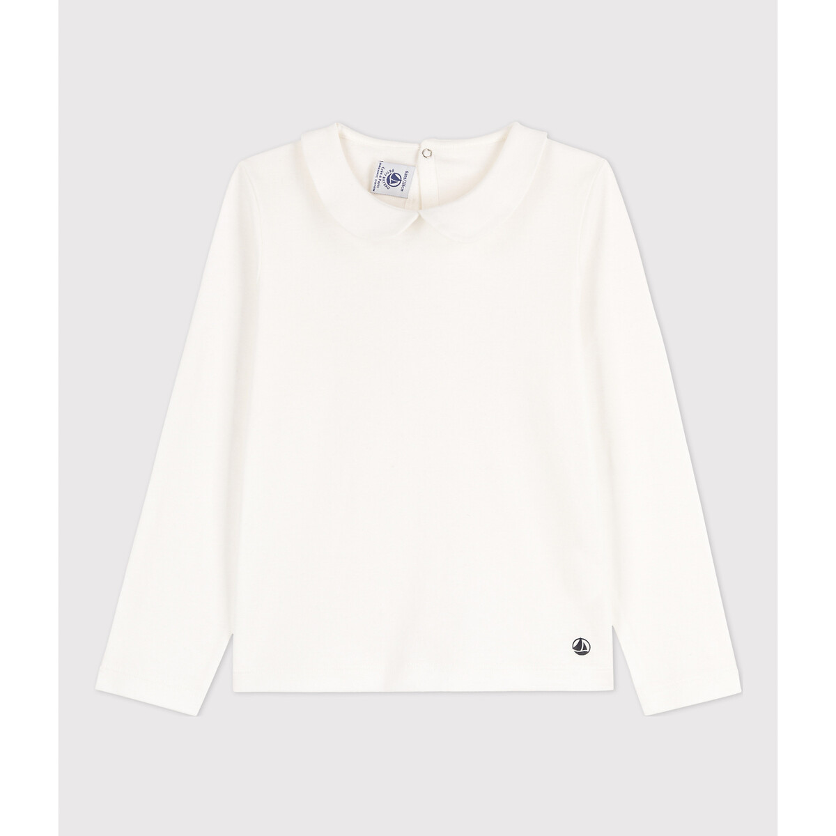 PETIT BATEAU T-shirt met lange mouwen en Claudinekraag