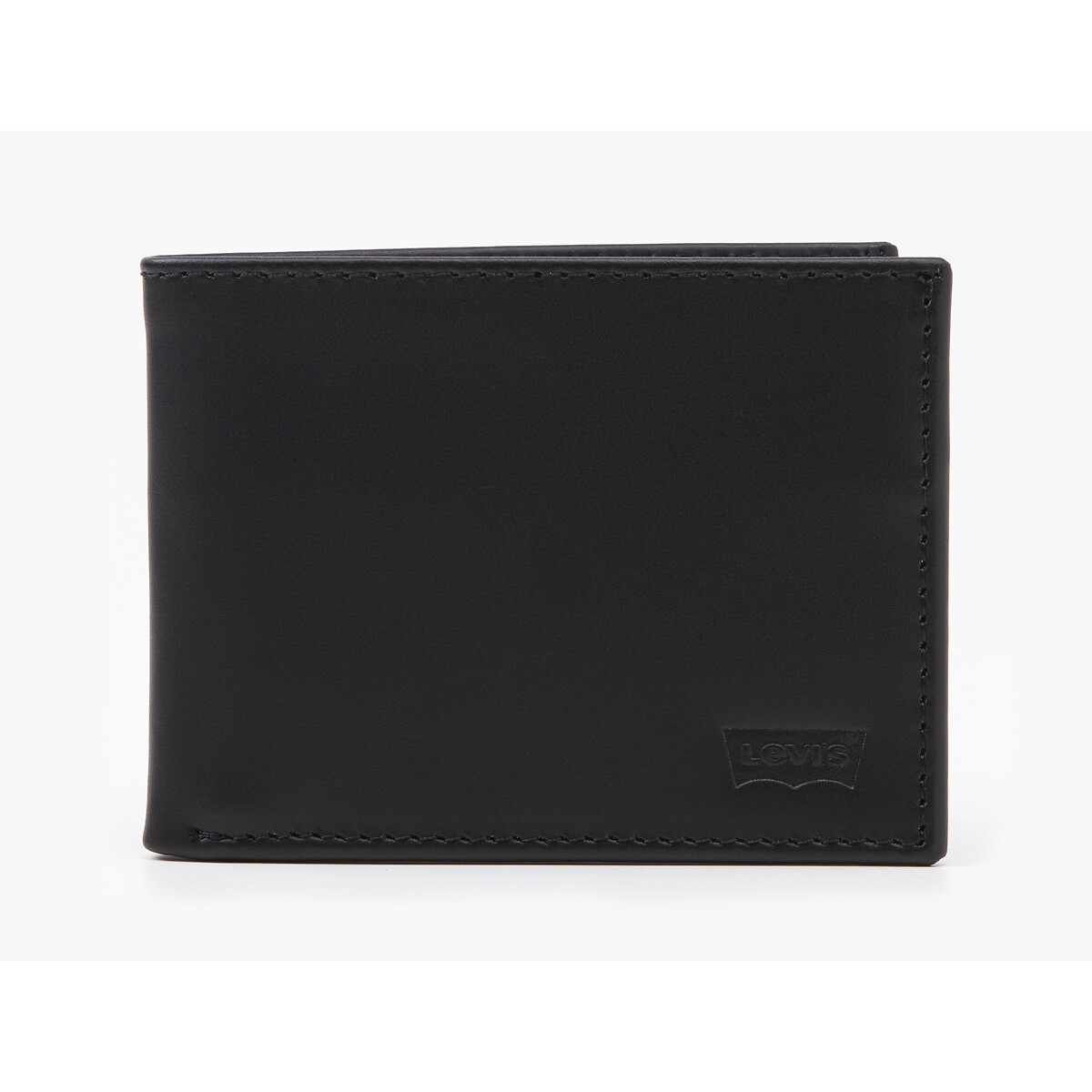 Levi's Batwing Bifold Id Leather Wallet Men's Black