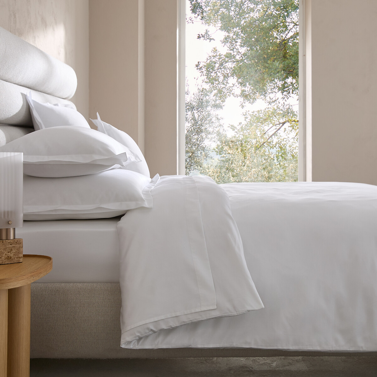 Am.pm Galor Cotton Sateen Duvet Cover Unisex White King (240X220cm)