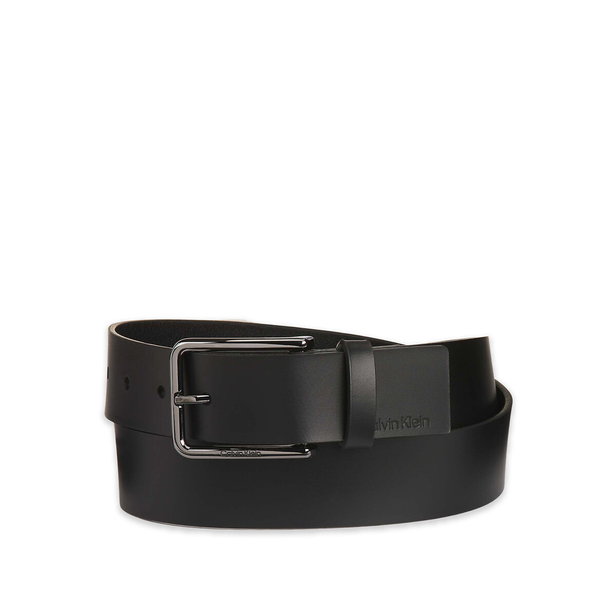 Calvin klein Brede riem in leer 3,5 cm Warmth