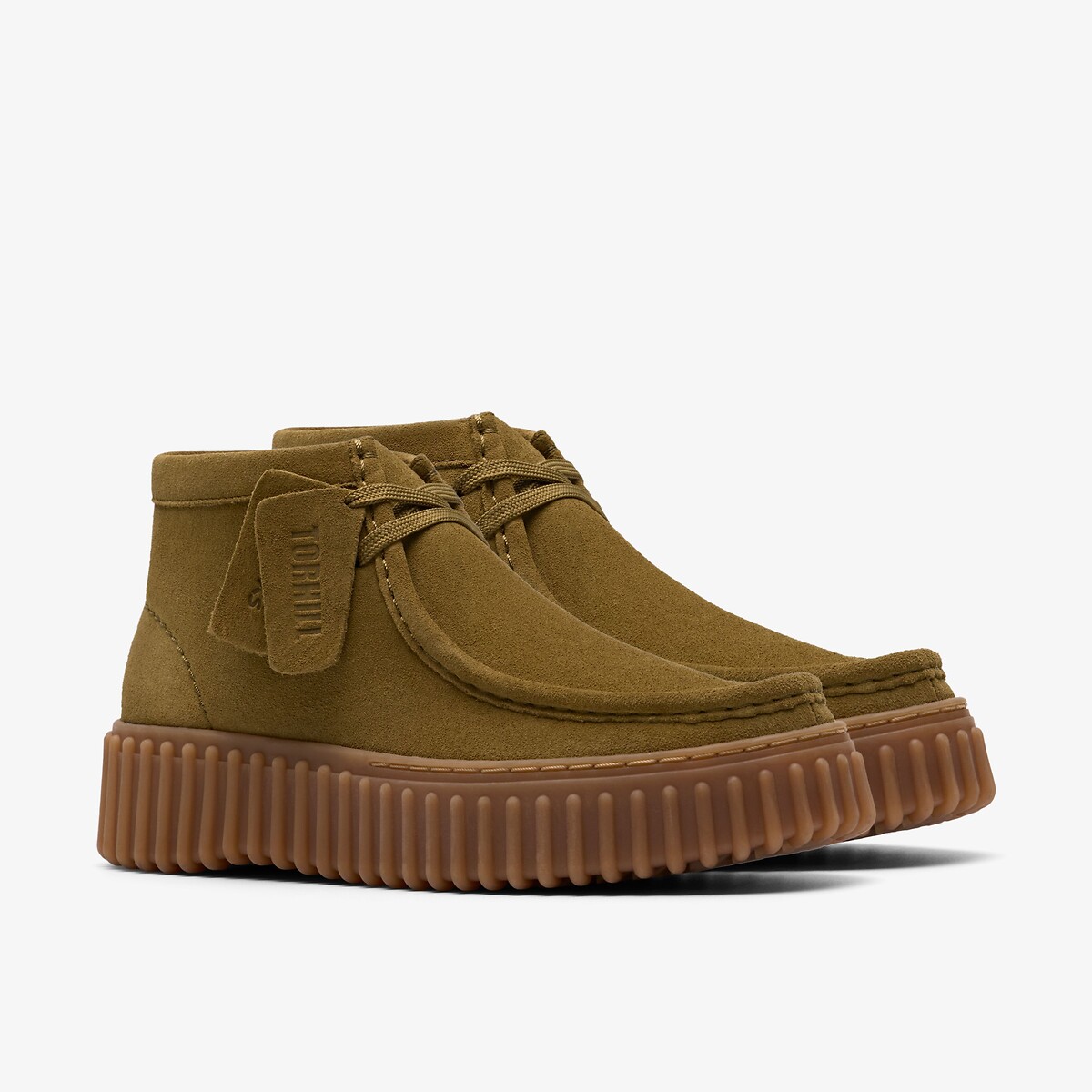 Clarks Torhill Moss Suede Leather Shoes Women's Olive Size 39