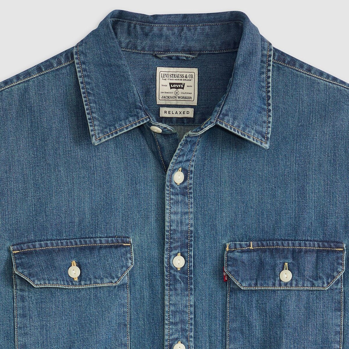 Levi's Jackson Worker Denim Shirt Men's Mid Blue Extra Large