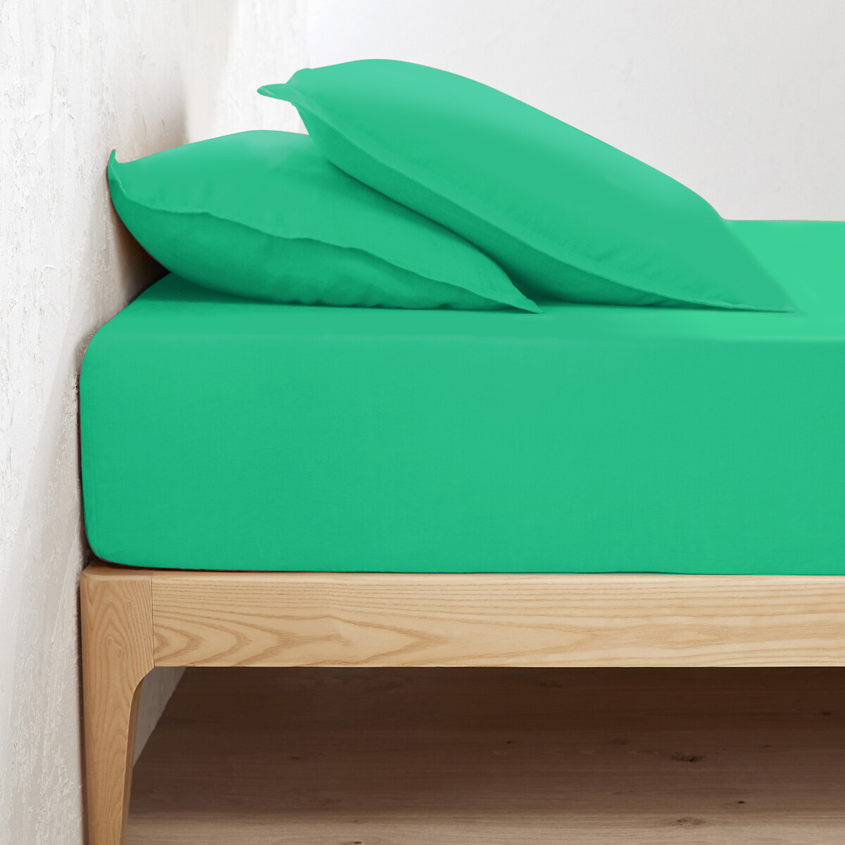 La Redoute Interieurs Linot 35Cm High 100% Washed Linen Fitted Sheet Unisex Mint Single (90X190cm)