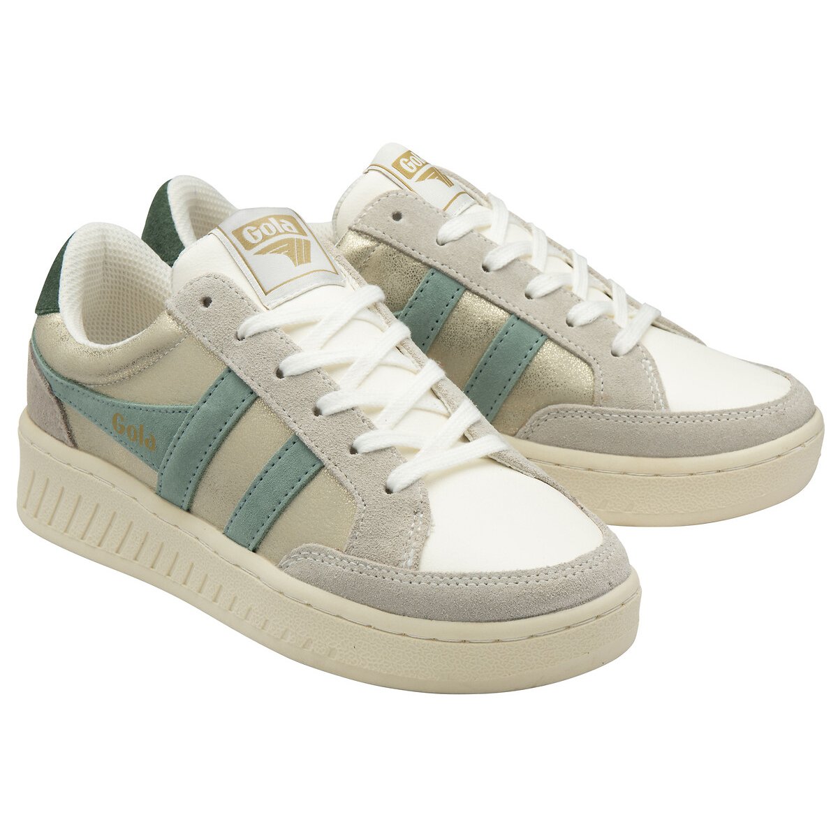 Gola Women's Golden/Green Superslam Blaze Trainers Size 39