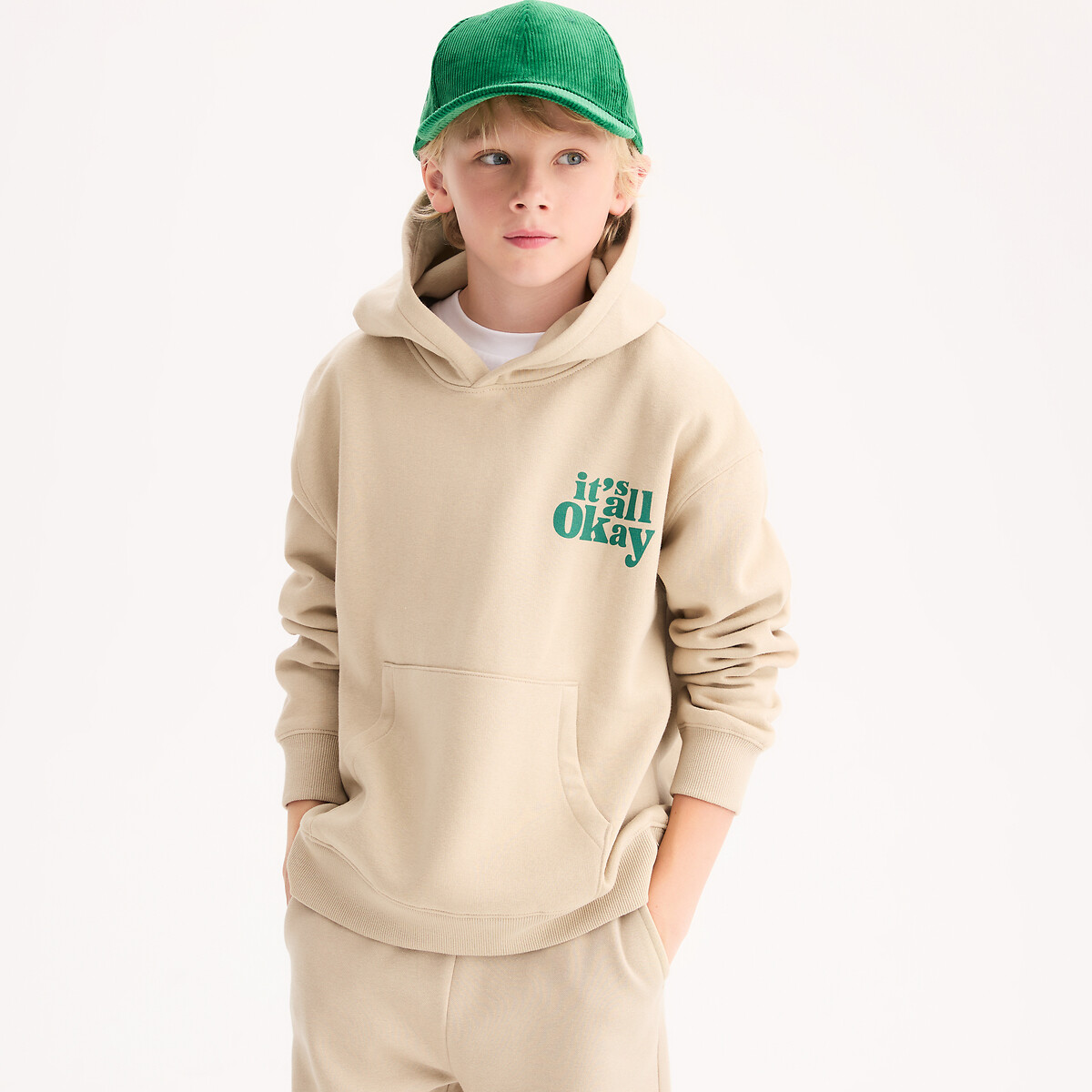 Click to view product details and reviews for Fleece Hoodie With Slogan.