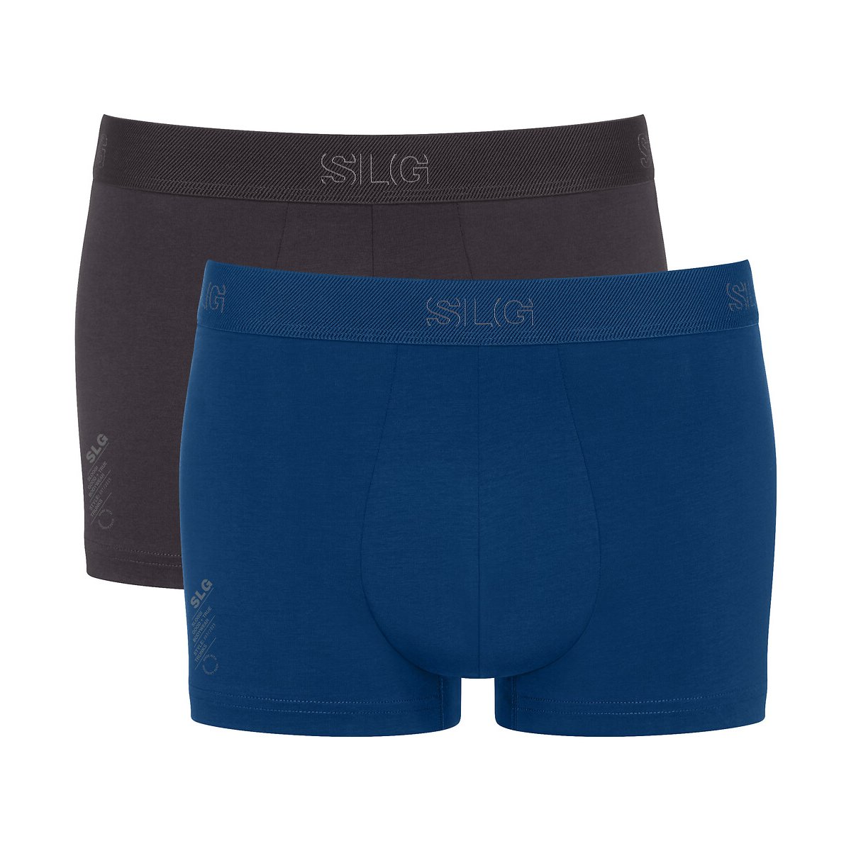 Sloggi Pack Of 2 Slg Base Plain Hipsters Men's Grey + Navy Large
