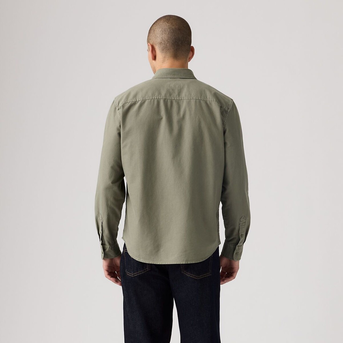 Levi's Authentic Long Sleeve Button Down Shirt, Khaki, Size L, Men - Image 3