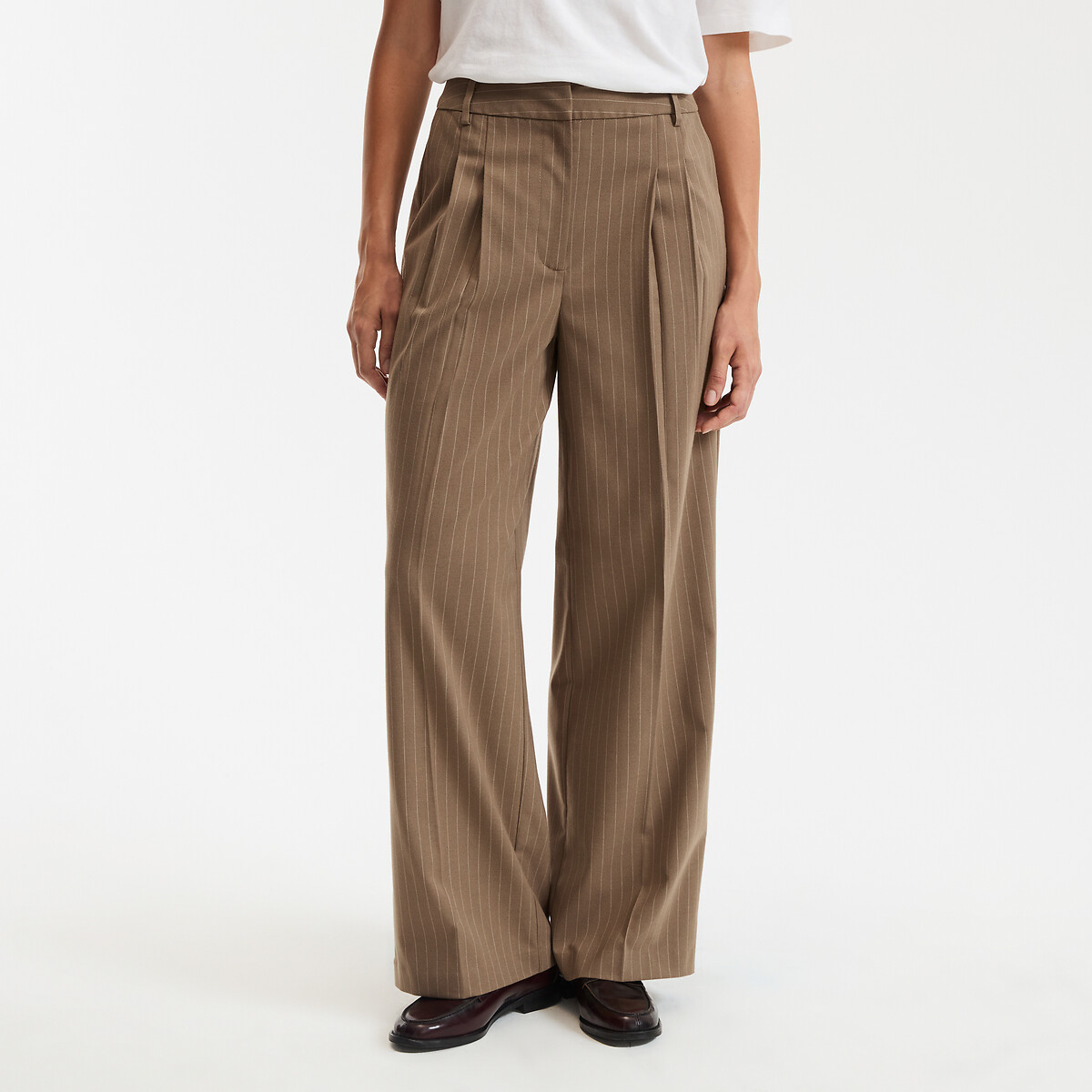 Pantalon loose rayé, Signature SIMEO
